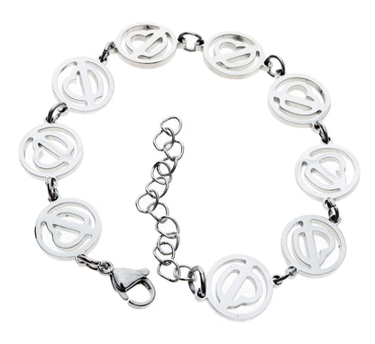 NO TE ENAMORES BRACELET (14K WHITE GOLD LIFETIME WARRANTY)